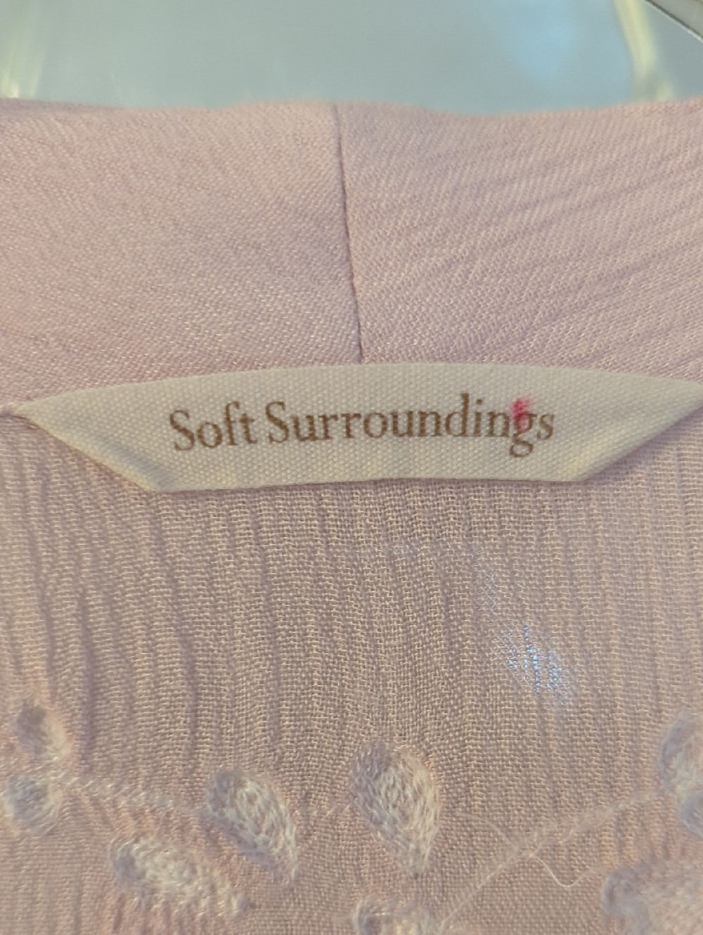 Soft Surroundings Pink Floral Embroidered Maxi Dress - Picture 4 of 8